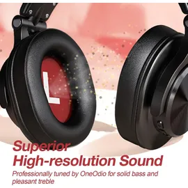 OneOdio A70 Bluetooth Kopfhörer Schwarz-Rot