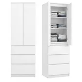 home collective Mehrzweckschrank 50 x 40 x 180 cm Weiß
