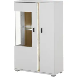 Home Affaire Vitrine LONG ISLAND 80 x 35 x 125 cm Weiß