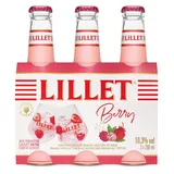 Lillet Berry, vorgemischter Drink aus Lillet Blanc, Erdbeer- & Himbeer-Aromen, fruchtiger Aperitif, aromatisiertes alkoholisches Mixgetränk, 3 x 200ml