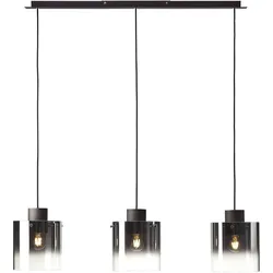 BRILLIANT Pendelleuchte "Beth", braun (kaffee, rauchglas), H: 122cm, Lampen, Hängelampe 3flg Kaffee / Rauchglas, Glasleuch