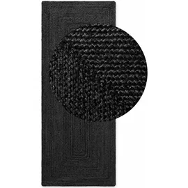 HANSE HOME Juteteppich Teppich Juno", schwarz, B:80cm H:9mm L:150cm, Jute, Teppiche, Teppich, Jute, Shape, Handgemacht, Wohnzimmerteppich, Naturteppich, Wohnzimmer