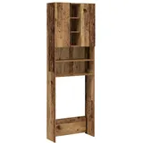 vidaXL Waschmaschinenschrank 64 x 25,5 x 190 cm Braun Holz