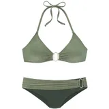 JETTE Triangel-Bikini Damen oliv Gr.40 Cup C/D
