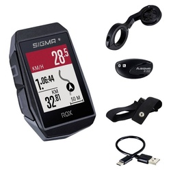SIGMA Black) HR Set Fahrrad-Navigationsgerät (GPS, GLONASS, spritzwassergeschützt)
