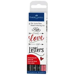 FABER-CASTELL PITT Artist Pen Handlettering - Set Pinselstift, Faserstift und Fi