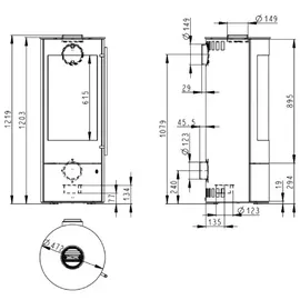Olsberg Palena Compact schwarz 5 kW