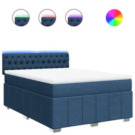 vidaXL Boxspringbett 140 x 200 cm Blau