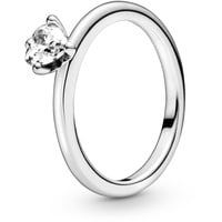 PANDORA Silberring für Damen Clear Herz Solitär 198691C01,