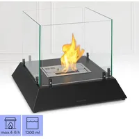 Klarstein - Tischkamin Indoor, Tragbarer Bio Ethanol Tischkamin, Bioethanol Kamin, 4-6h Brenndauer, 2,2kw Tischkamin Ethanol Innen, Geruchsneutrales & Rauchfreies Tischfeuer Indoor & Outdoor,