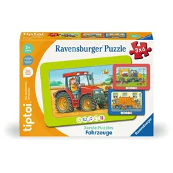 Ravensburger tiptoi Puzzle 00227 - 3 erste Puzzles: Fahrzeuge, niedliche Rahmenpuzzles für Kinder ab 2 Jahren