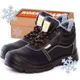 Arbeitsstiefel 42 isoliertes Leder WINTER SOLID S1 SRC SICHERHEITSSCHUHE