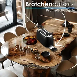 Steinborg 4 Scheiben Toaster Digitales Display m. Brötchenaufsatz
