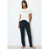 Marc O'Polo Damen, Mix&Match Long Pants Pajama Bottom, Navy, XS EU & XS