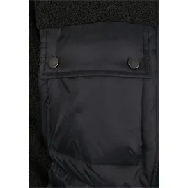 URBAN CLASSICS Ladies Sherpa Mix Puffer Jacket - schwarz