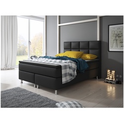 Inter Handels Boxspringbett Miami 140x200 cm schwarz