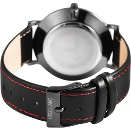 Excellanc Herren – Kunstleder, Analog Quarz, Datumsanzeige