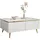 lookway Couchtisch AURORA Weiß/Gold Metall 90 x 41 x 60 cm