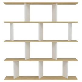 Livetastic Standregal 130 x 25 x 137 cm Eiche/Weiß