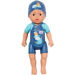 Baby Born Babypuppe My First Swim Boy, 30 cm, schwimmt Kraul und Schmetterling blau