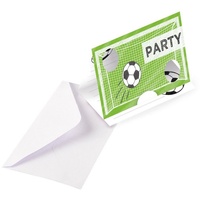 Amscan Pompon 8 Einladungskarten & Umschläge Kicker Party