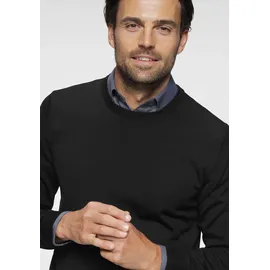 Olymp Rundhalspullover Schwarz 4XL
