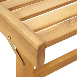 vidaXL Sonnenliege 200 x 61 x 41 cm Cremeweiß/Dunkelgrau