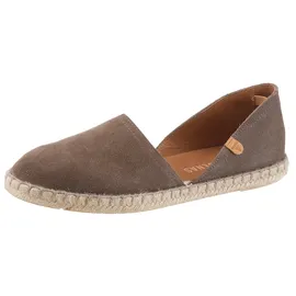 Verbenas Espadrille VERBENAS, Damen, Gr. 36, grau, Veloursleder, unifarben, Schuhe Espadrille, Strandschuh, Sommerschuh, Loafer aus Veloursleder