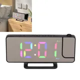 Multifunktionale Led-projektionsuhr, Modell Mit 5 Funktionen Und Fernbedienung, Elektronischer Wecker, Usb-wecker