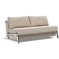 INNOVATION LIVING Schlafsofa Cubed Chrom Stoff Sand Grey 160 cm