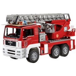 Bruder® Spielzeug-Feuerwehr 02771 MAN-Feuerwehr, mit Drehleiter, Wasserpumpe, Licht und Sound, 1:16 rot