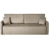 Schlafsofa 3-Sitzer EGGE Samtstoff Taupe