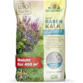 NEUDORFF Azet RasenKalk – Bio Rasenkalk erhöht den pH-Wert saurer Rasenböden schnell für einen kräftigen, grünen Rasen und beugt Moos vor, 20 kg für 400 m2