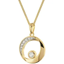 trendor 28428 Damen-Halskette 925 Silber Vergoldet Mit Design-Anhänger, 40 cm