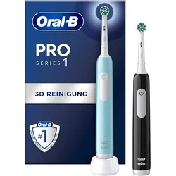 Oral-B Pro 1 Black/Caribbean Blue mit 2. Handstück