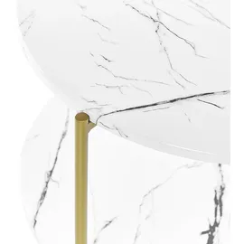 Beliani Reva Weiß Gold MDF 60 x 45 x 60 cm