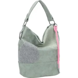 Fritzi aus Preußen Olga Limited Happy Flocked Schultertasche Kunstleder Salbei/Türkis