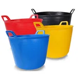 Rubi Kunststoff-Trageeimer flexibel 40 l Blau/Schwarz/Gelb/Rot