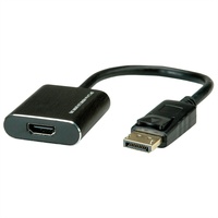 ROLINE DisplayPort HDMI Adapterkabel DisplayPort Stecker, HDMI-A Buchse 0.15m Schwarz