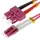 helos LWL Patchkabel LC/SC Duplex 50/125μm OM4 erikaviolett 1,0m