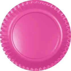10 große Teller pink `uni` mit Bio-Beschichtung