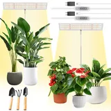 HUIKUANGEU LEDs Pflanzenlampe,2 Stück LED Vollspektrum,Pflanzenleuchte, Pflanzenlicht Wachsen Licht mit 4/8/12H Zeitschaltuhr,Pflanzenlampen mit 4 Lichter Modi,Pflanzenlampe LED,für Zimmerpflanzen
