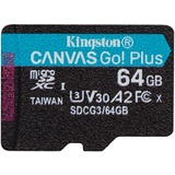 Kingston microSDXC Canvas Go! Plus 64GB Class 10 UHS-I A2 V30