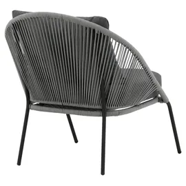 VCM Lindos Loungestuhl 2er Set 0 x 0 x 0 cm schwarz/grau