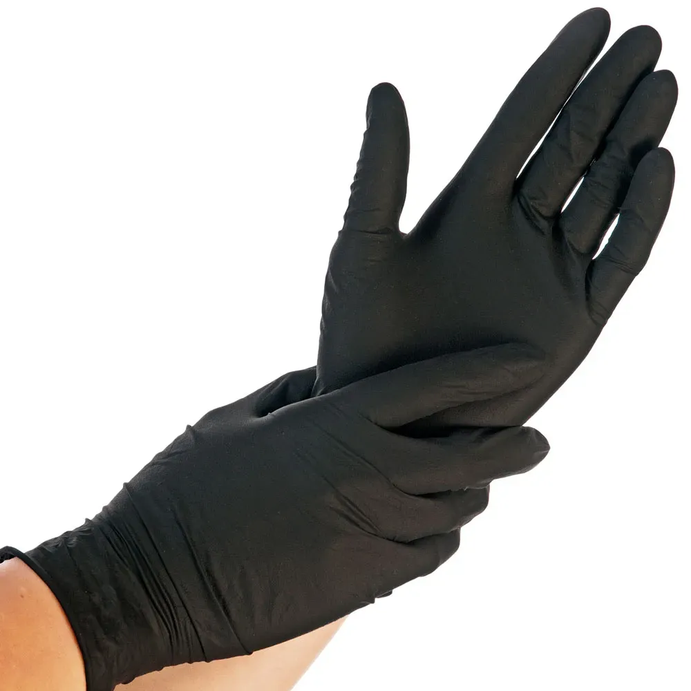 Hygostar Extra Safe Nitrilhandschuhe schwarz puderfrei, VE 1000 Stück 8/M