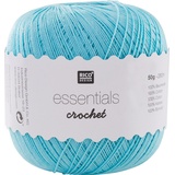 Rico Design Essentials Crochet, 100% Baumwolle, türkis