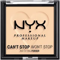 NYX Professional Makeup Can't Stop Won't Stop Mattifying Powder Matte Finish, Farbton: Light