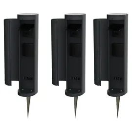 Novatool Steckdosenturm 2-fach Anthrazit 3 St.