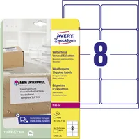 Avery Zweckform L7993-25 wetterfeste Versandetiketten/ Versandaufkleber (200 Etiketten, 99,1