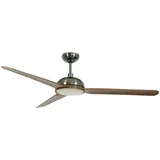 Lucci Unione 142 cm Deckenventilator dunkle akazie/gealtertes nickel